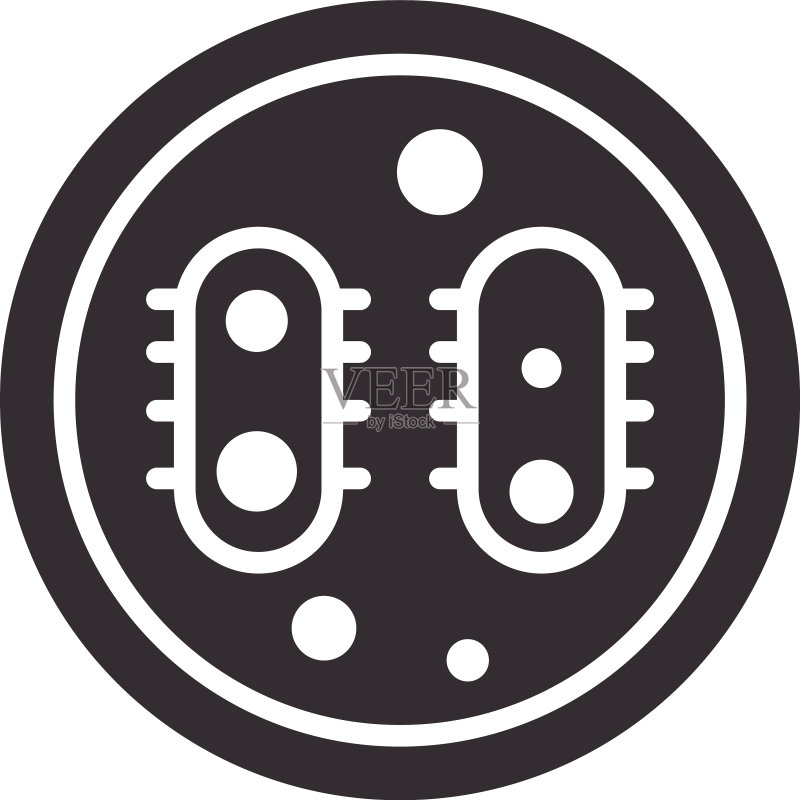 培养皿中生物学细菌科学元素图标素材