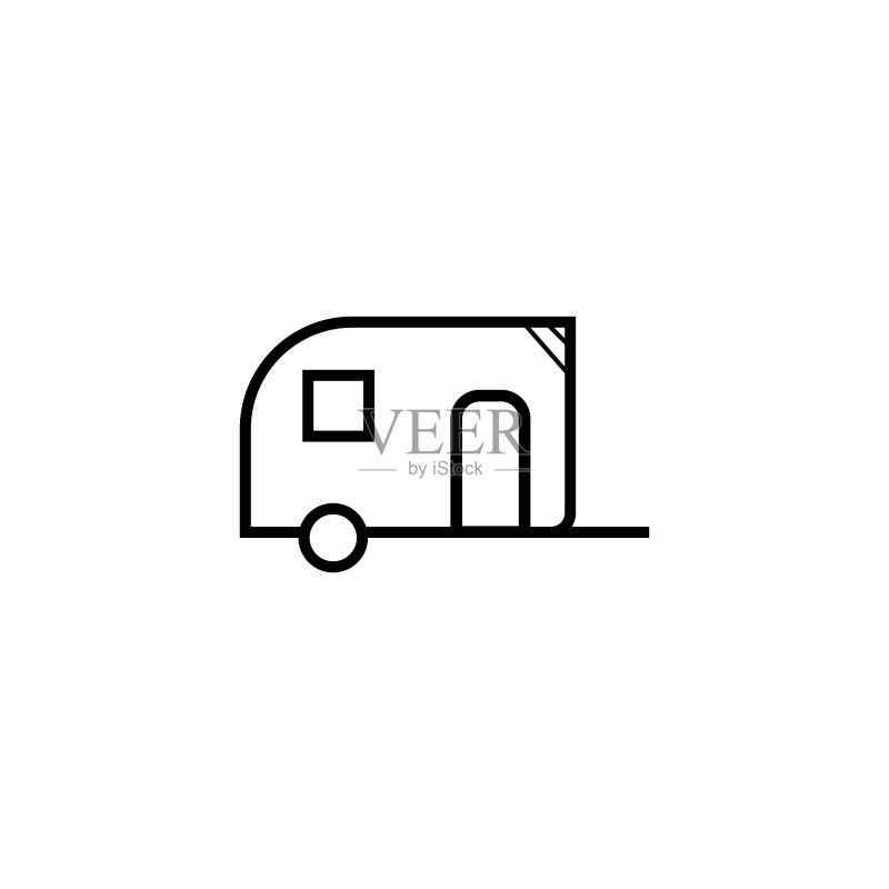 房车旅行EPS图标素材