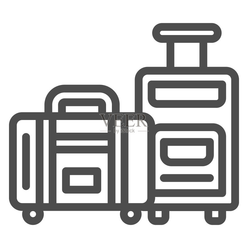 行李线型图标矢量素材图标素材