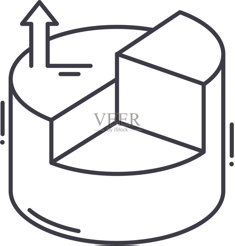 图表概念线性隔离图标图标素材