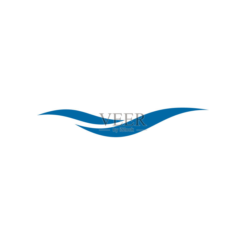 波浪图标标志设计模板图标素材