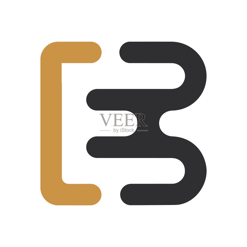 字母EB或BE标志设计图标素材