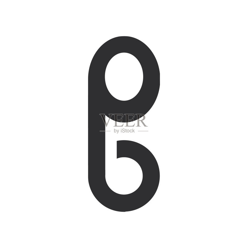 字母EB或BE标志设计图标素材