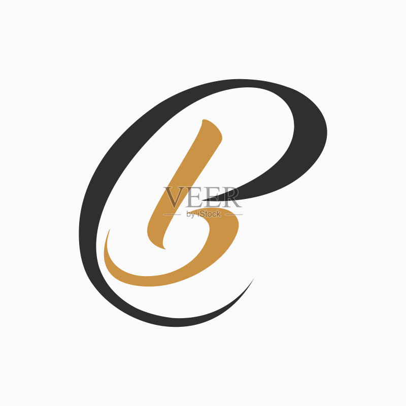 字母EB或BE标志设计图标素材