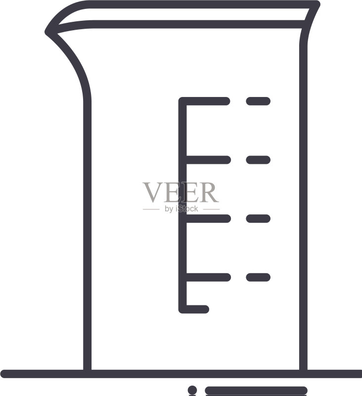 量杯概念线性隔离图标图标素材