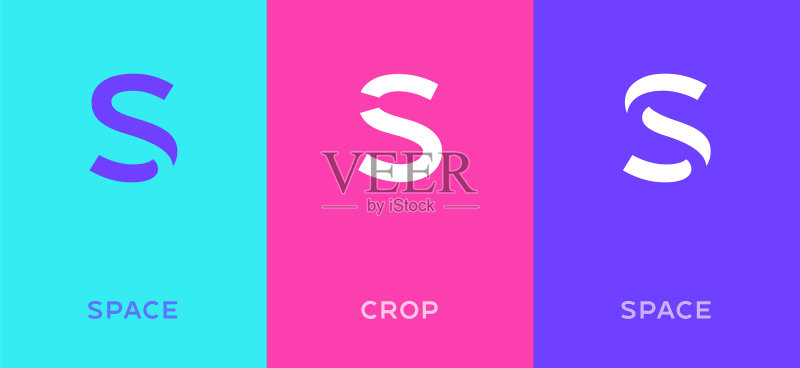 S字母极简Logo图标设计模板组合图标素材