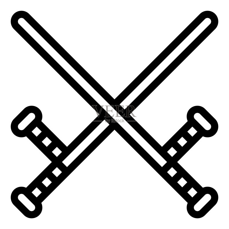 警棍图标抗议相关图标素材