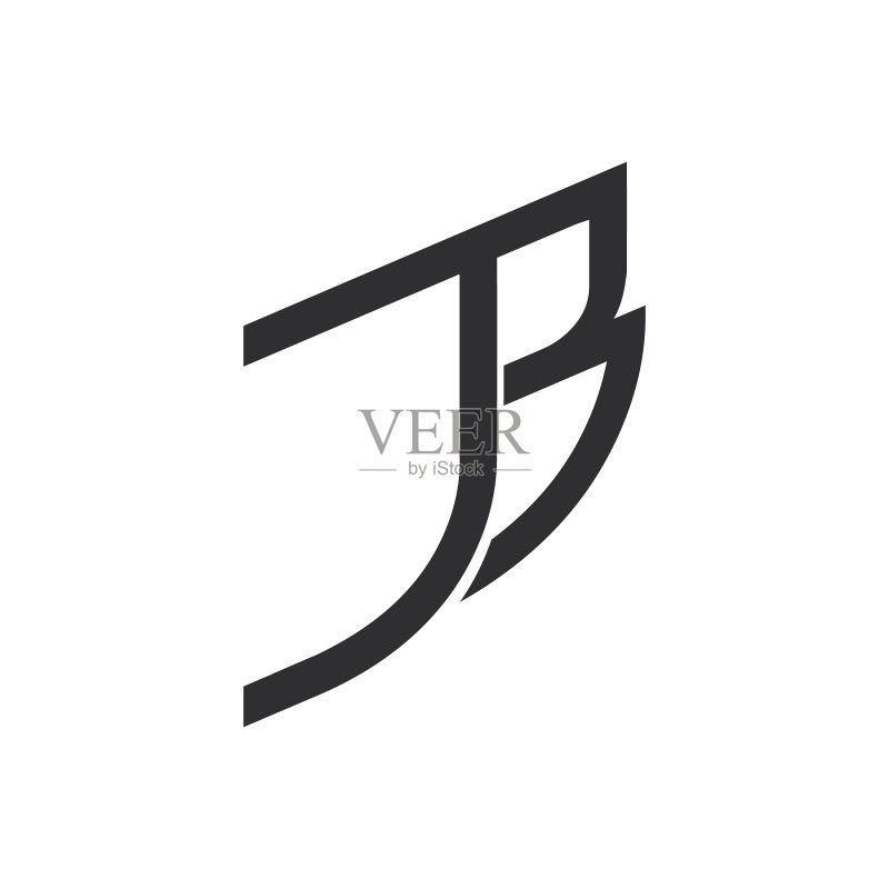 字母BJ或JB标志设计图标素材