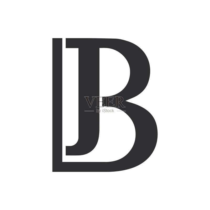 字母BJ或JB标志设计图标素材