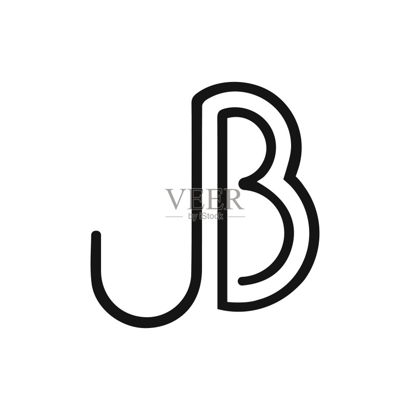 字母BJ或JB标志设计图标素材