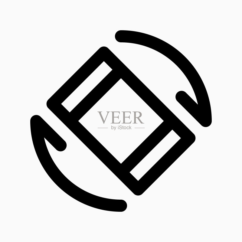 用于切换方向按钮的旋转手机图标图标素材