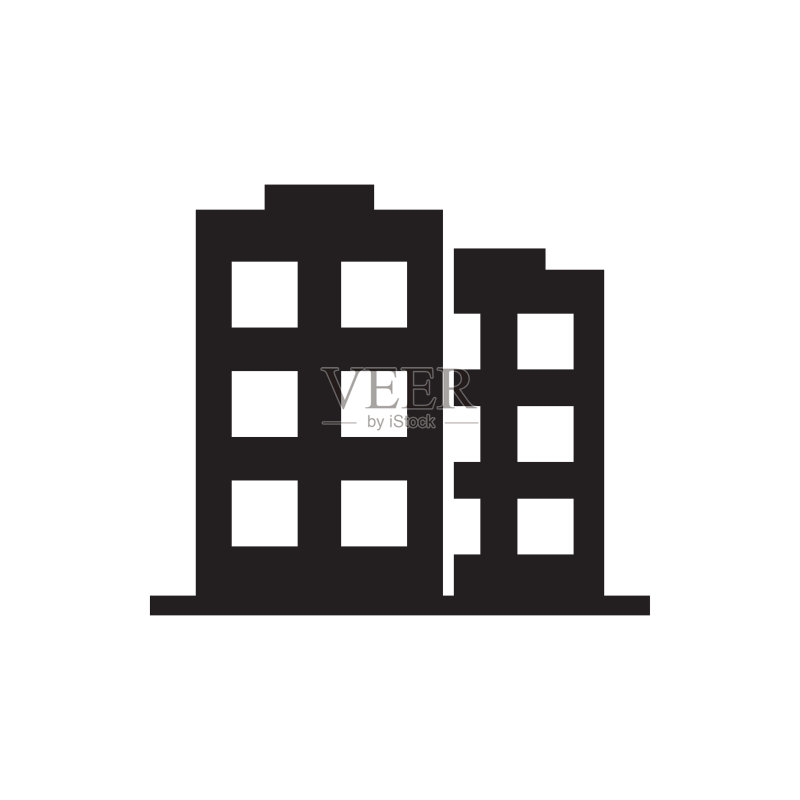 办公楼建筑矢量图标图标素材