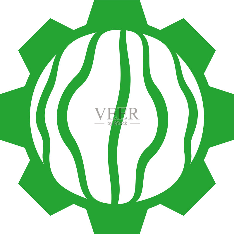 齿轮西瓜创意标志模板图标素材