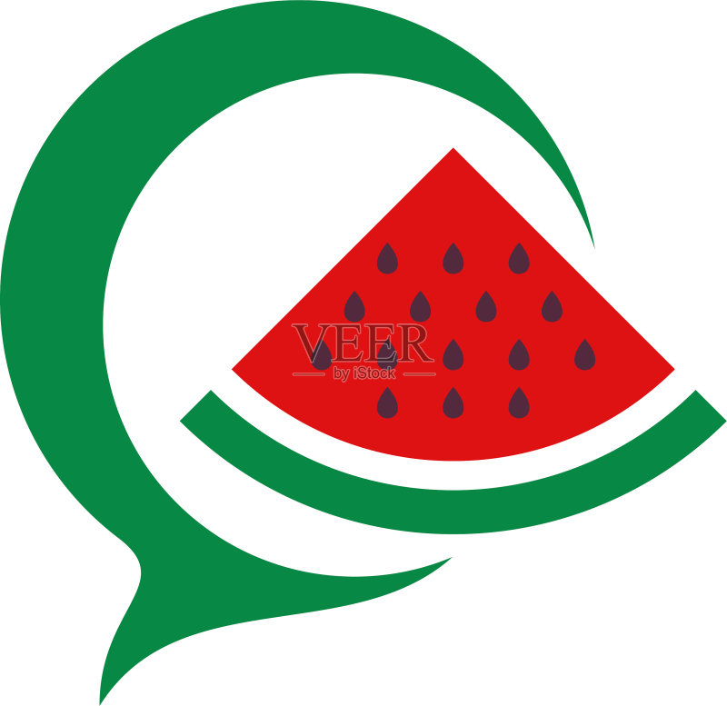 聊天西瓜Logo模板图标素材
