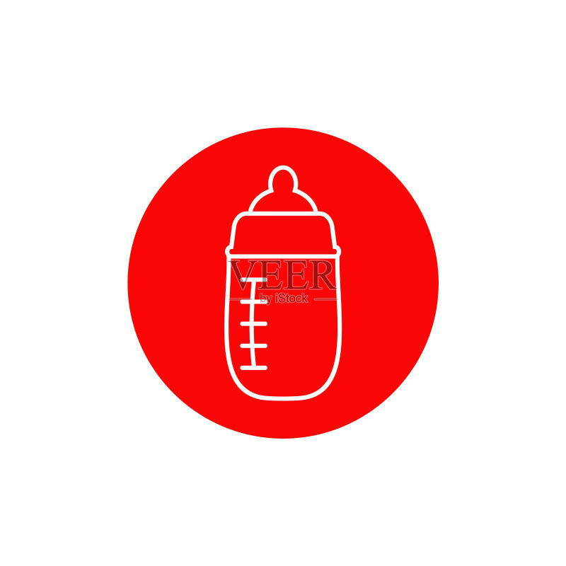 牛奶瓶标志设计模板图标素材