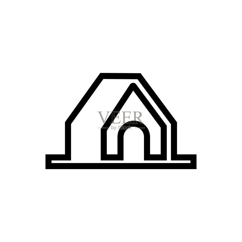 房屋简易图标库存插图图标素材