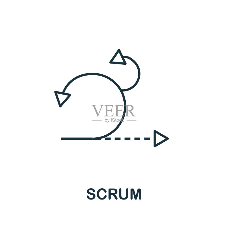 敏捷Scrum图标线性样式元素图标素材