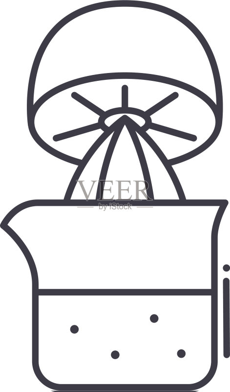 做旧榨汁机线性图标图标素材