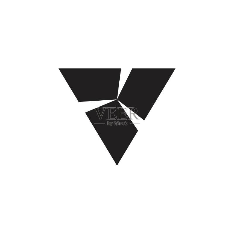 三角形圆形几何螺旋桨logo图标素材