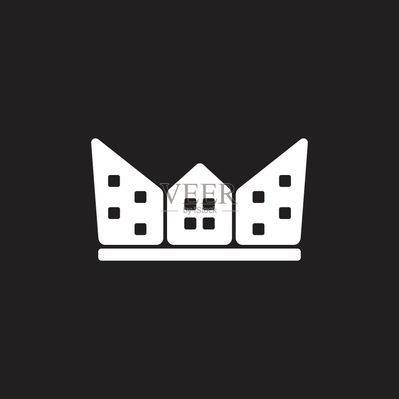 城市皇冠国王标志图标素材