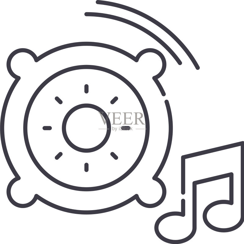 线性隔离的音乐图标图标素材
