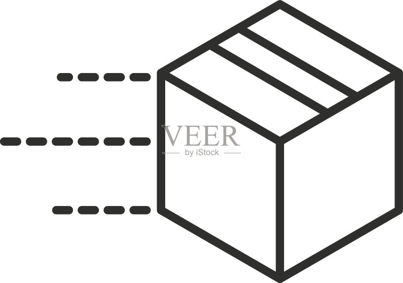 外卖速度服务订单线性设计图标素材