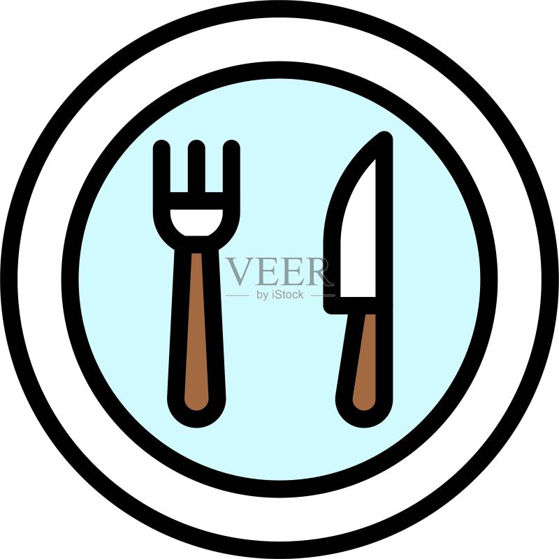 餐具图标,超市和购物中心相关矢量图标素材