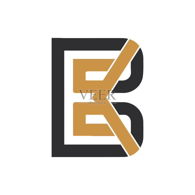 首字母BK或KB标志设计图标素材