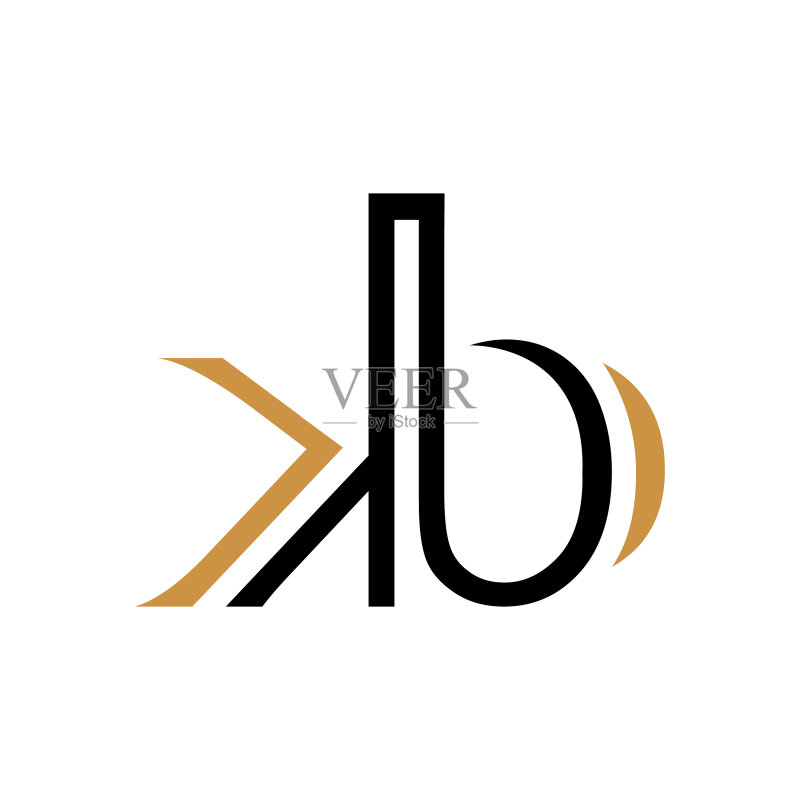 首字母BK或KB标志设计图标素材