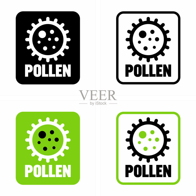 植物粉状物质信息标志图标素材