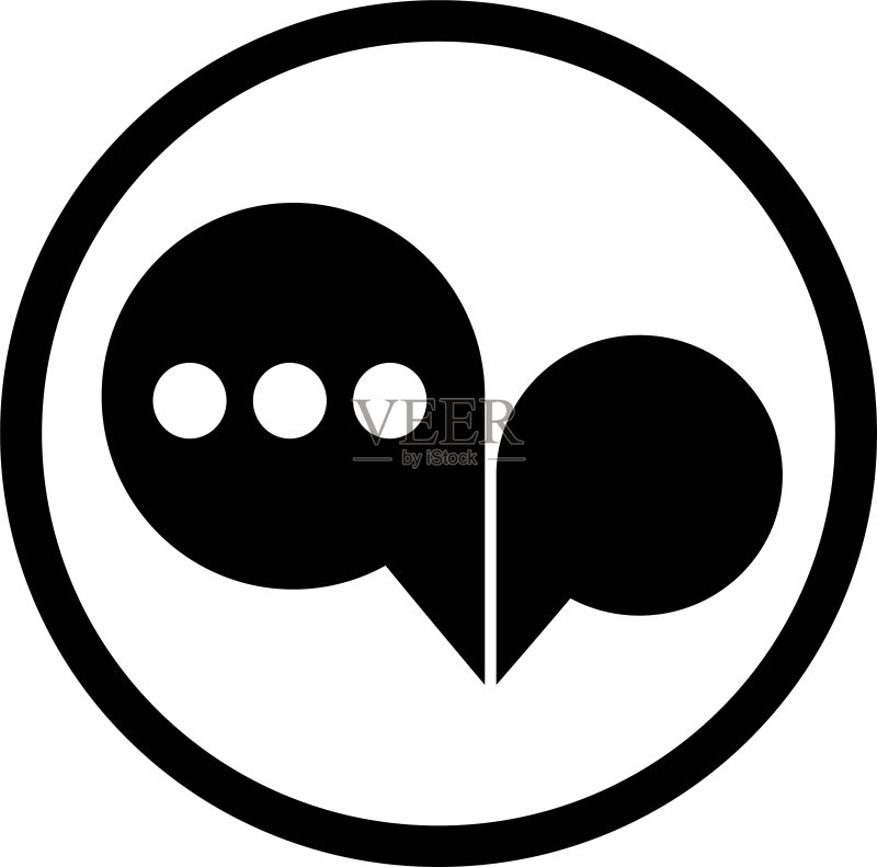 对话气泡图标标志图标素材