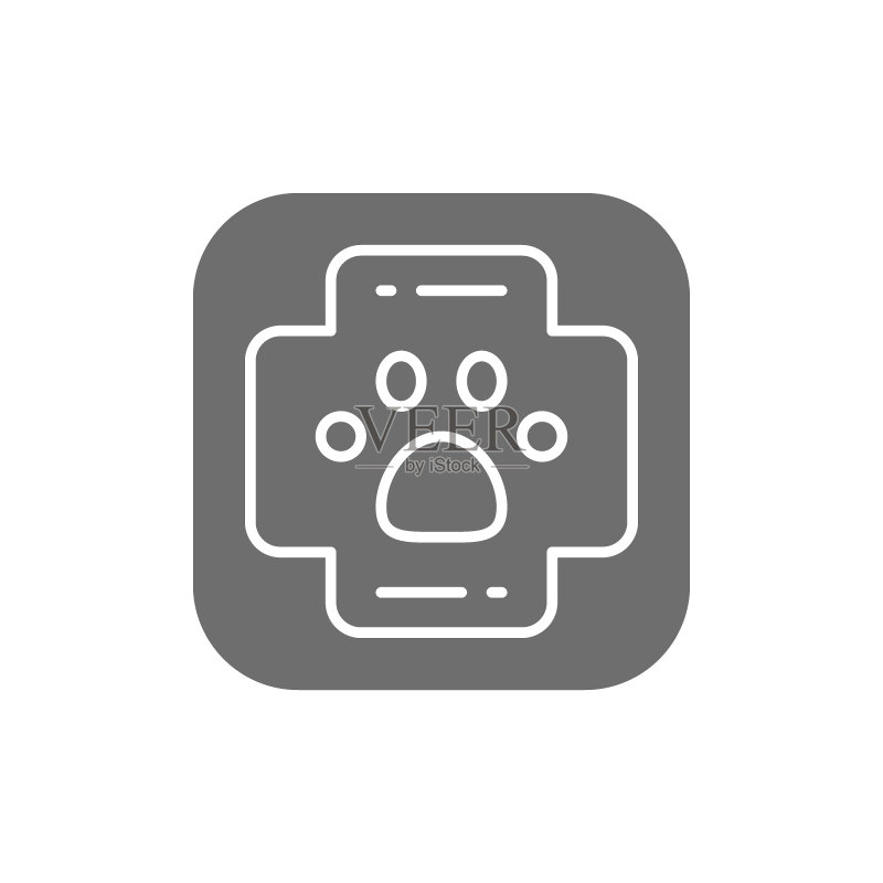 灰色动物急救箱图标图标素材