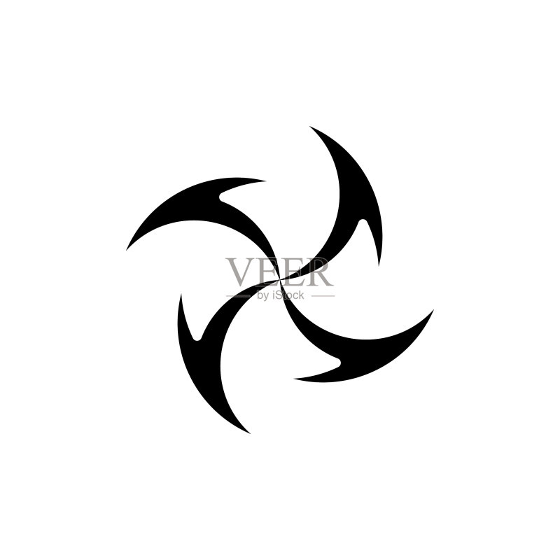 圆形箭头旋转简约logo图标素材