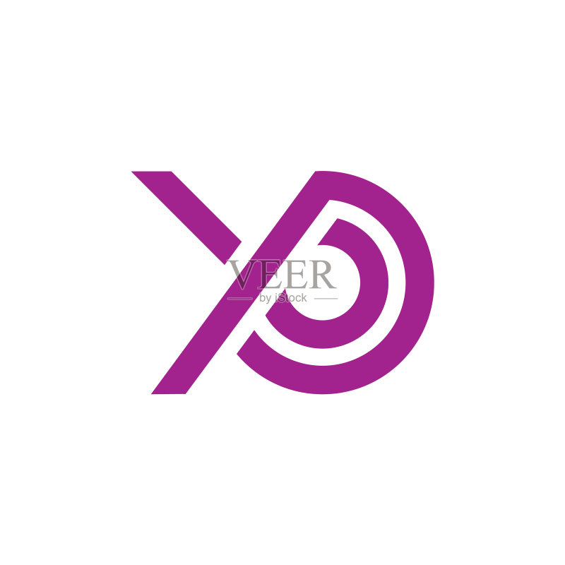 抽象字母YC简约几何标志图标素材