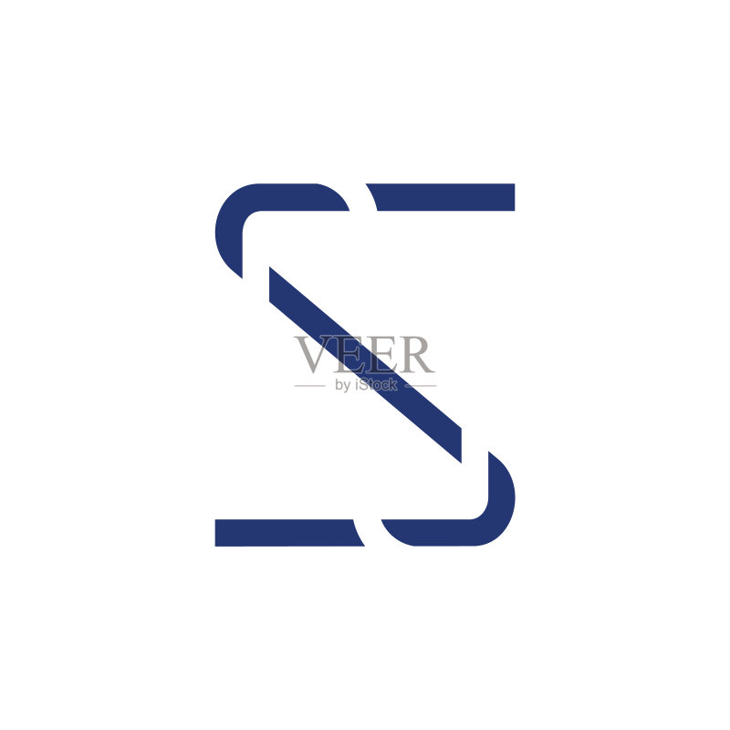 字母S简约细线几何Logo图标素材