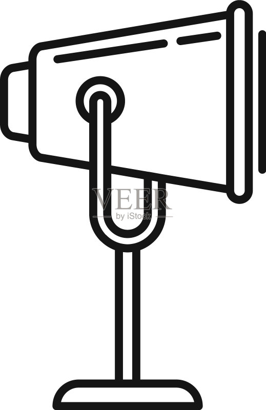 舞台聚光灯轮廓图标图标素材