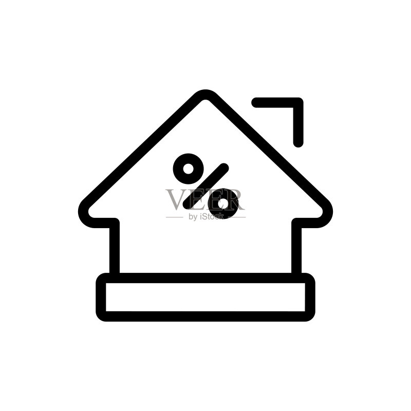 抵押贷款房屋折扣图标矢量图图标素材