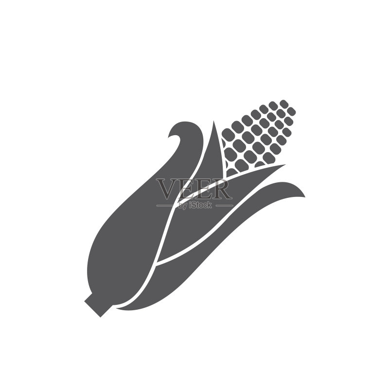 单色玉米图标图标素材