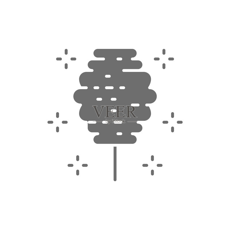 棉花糖灰色图标图标素材
