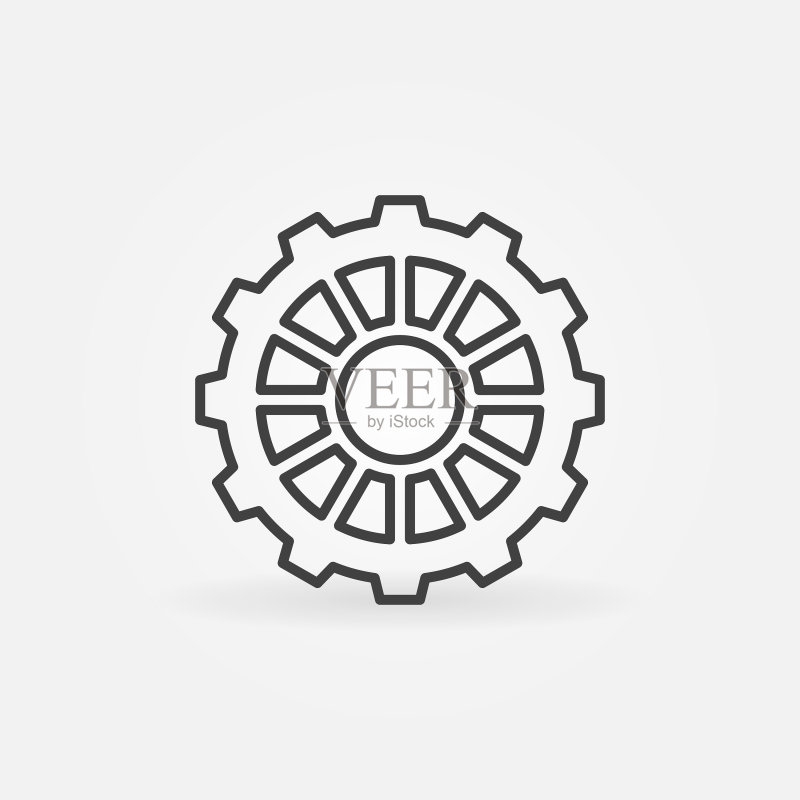 齿轮轮廓概念图标图标素材