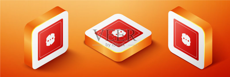 2.5D电源插座图标图标素材