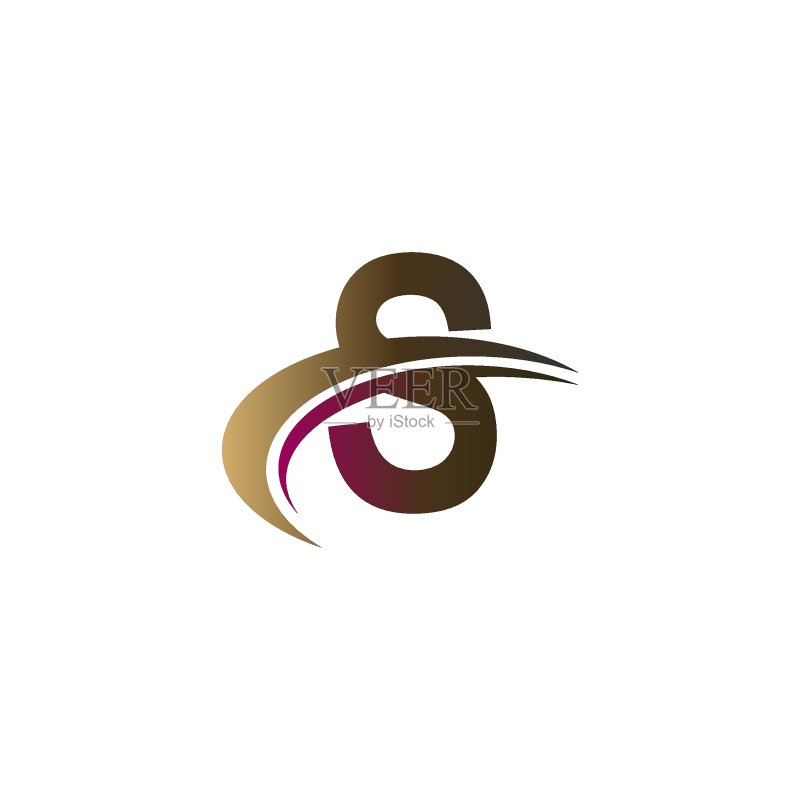 字母与快速斜线设计的混合Logo图标概念图标素材