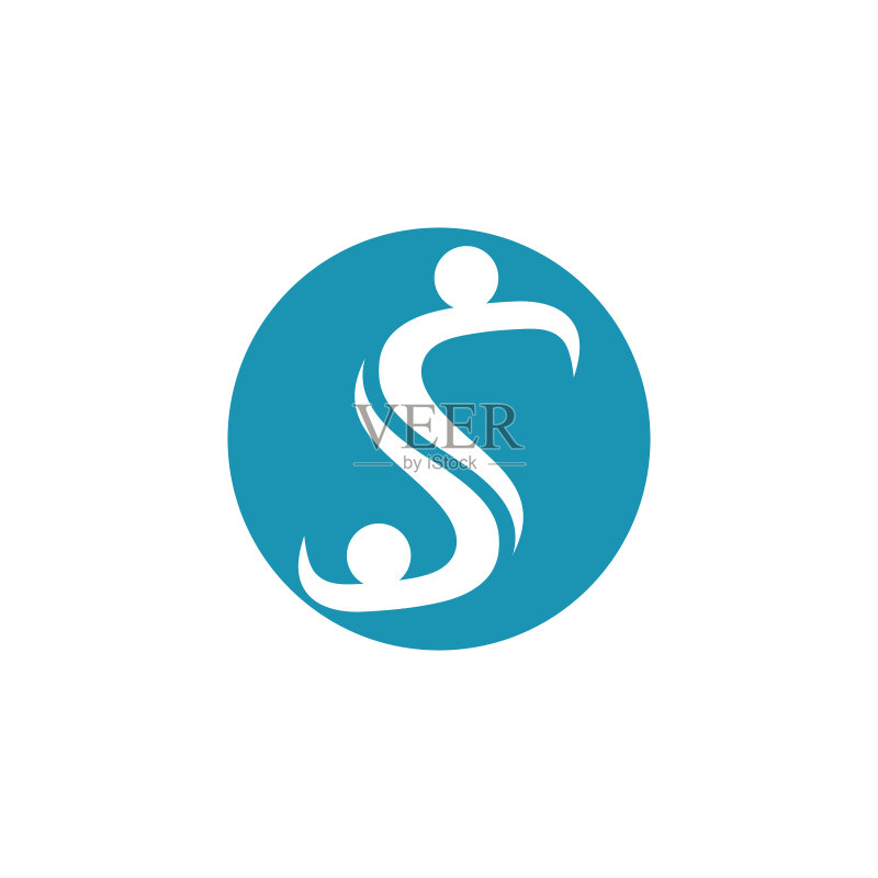 人物社区字母S标志图标素材