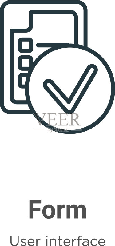 表格轮廓图标细线黑色表格图标图标素材