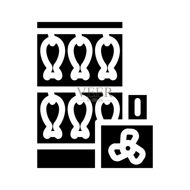熏鱼字形图标矢量插画图标素材