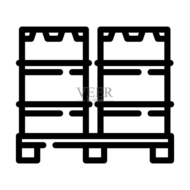 桶批发线性图标矢量图图标素材