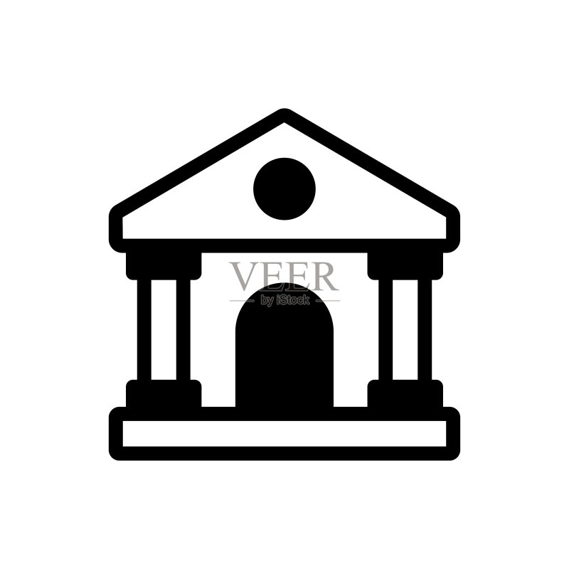 银行矢量图标。银行和金融符号PS 10文件图标素材