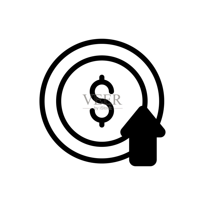 美元估值矢量图标。银行和金融符号PS 10文件图标素材