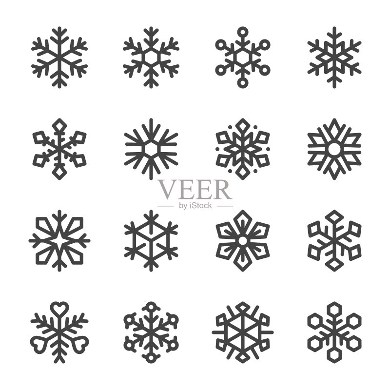 雪花图标合集图标素材