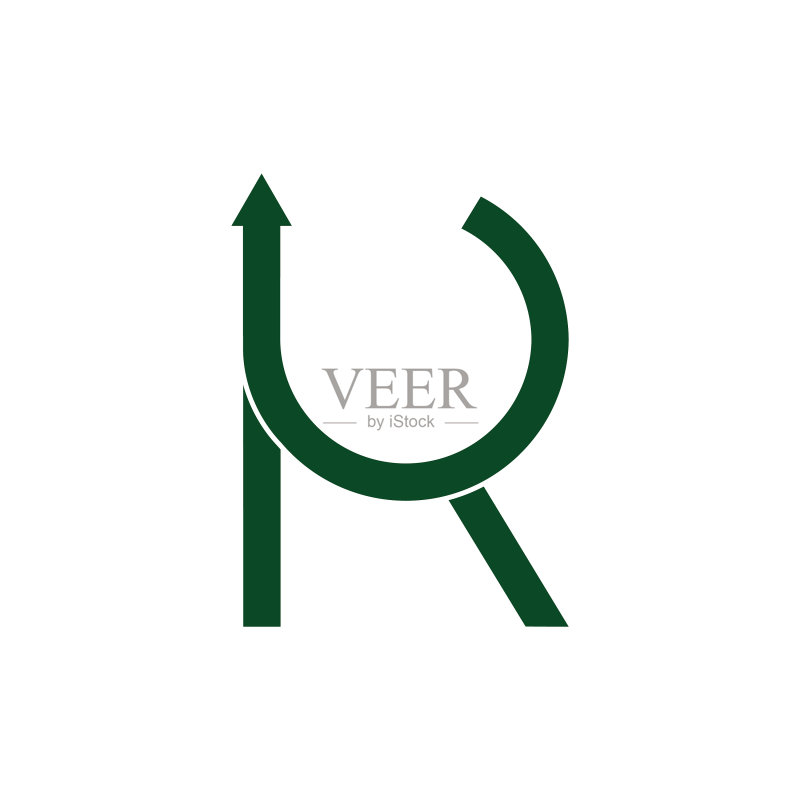 字母RK圆形箭头标志图标素材